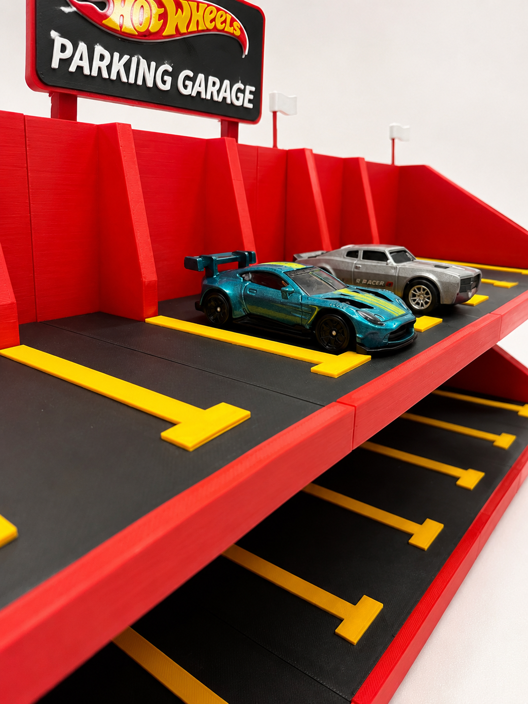 Parking Garage – 14 Araç Kapasiteli 2 Katlı Araba Otopark Standı | Düzenleyici ve Sergileme Rafı