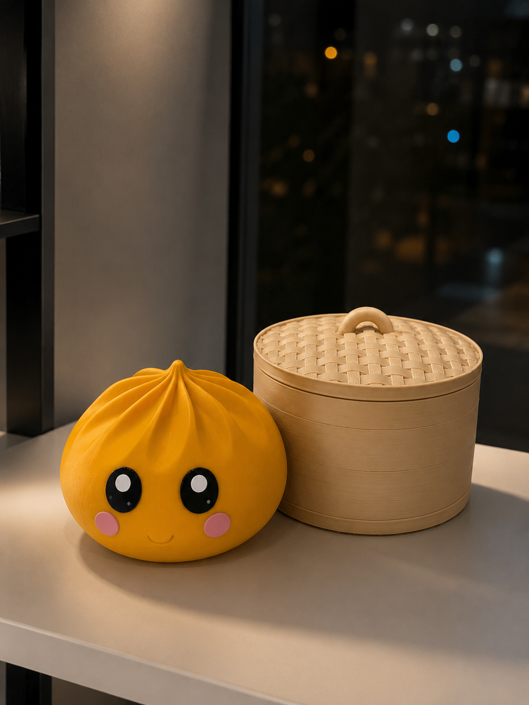 🥟 Squishy Bao Bun – Sevimli Dekoratif Figür | Özel Saklama Kutulu