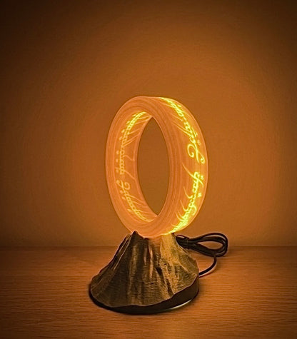 The One Ring Hüküm Dağı Işıklı Dekor - LOTR Lamba | ESL Dekor