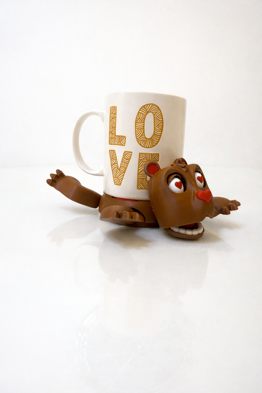 🐻❤️ Aşık Ayıcık Bardak Tutucu Seti (Siyah & Kahverengi)