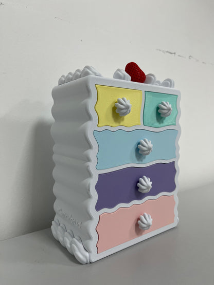 Çilekli Pasta Temalı Çekmeceli Masaüstü Organizer
