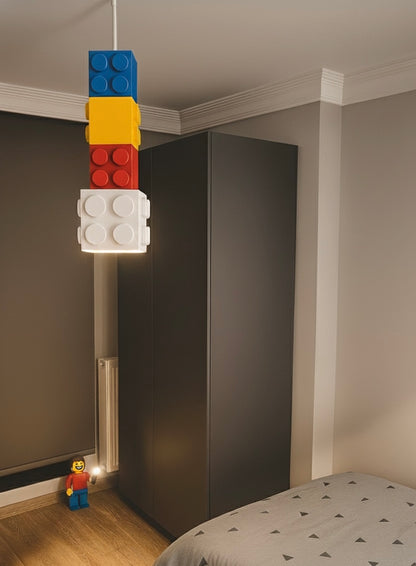 Lego Blok Tavan Lambası - Çocuk Odası Sarkıt Aydınlatma | ESL Dekor