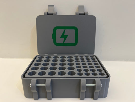 Dekoratif Gri Pil Kutusu - Su ve Hava Geçirmez, AA ve AAA Boyutları için 53'lü