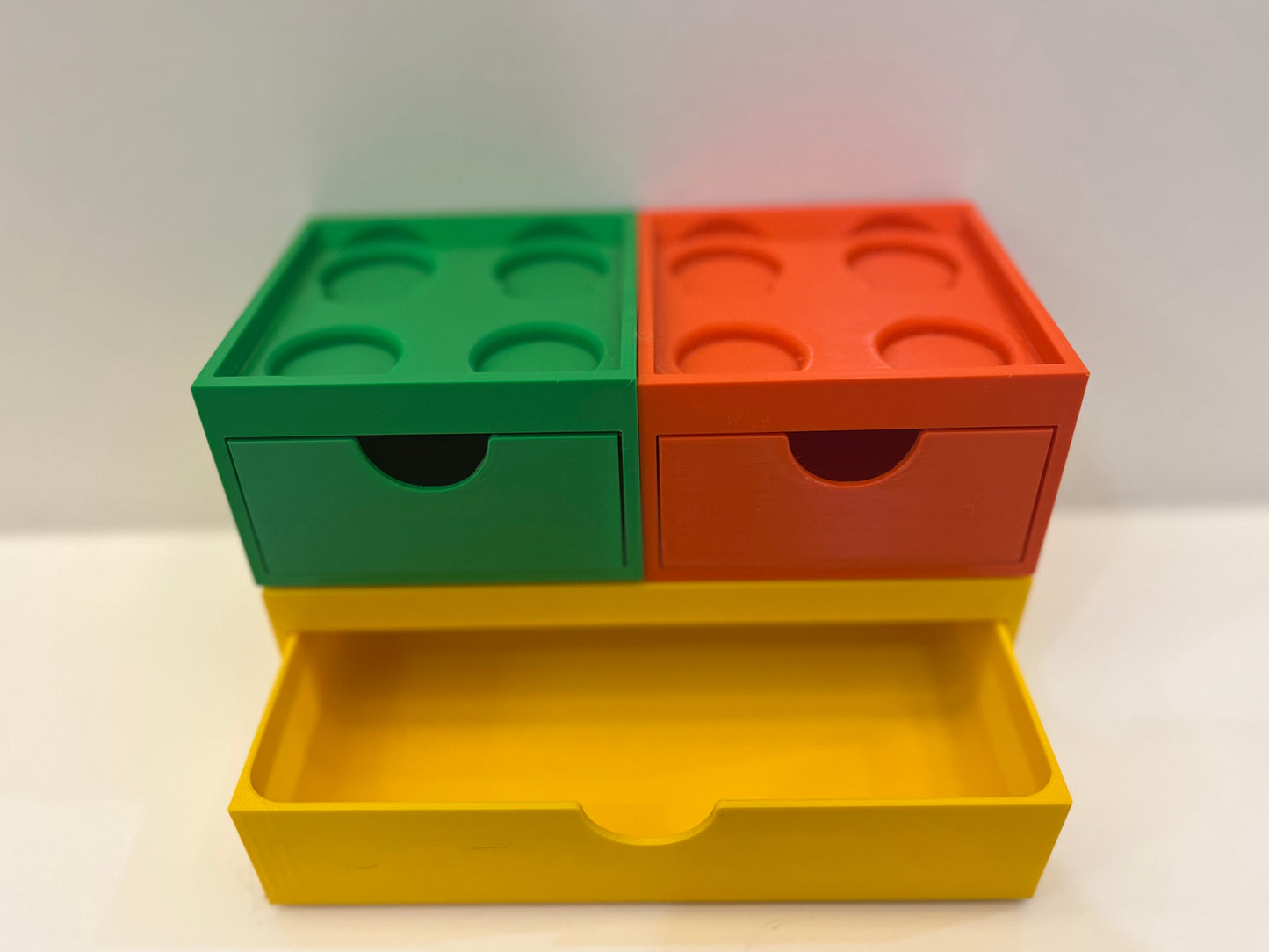 Lego Çekmeceli Organizer Kutu Seti - Renkli Saklama — Detay Görünüm | ESL Dekor