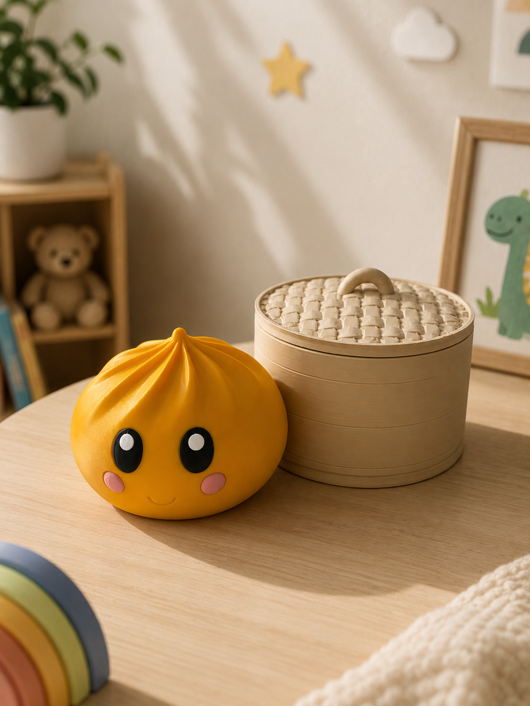 🥟 Squishy Bao Bun – Sevimli Dekoratif Figür | Özel Saklama Kutulu