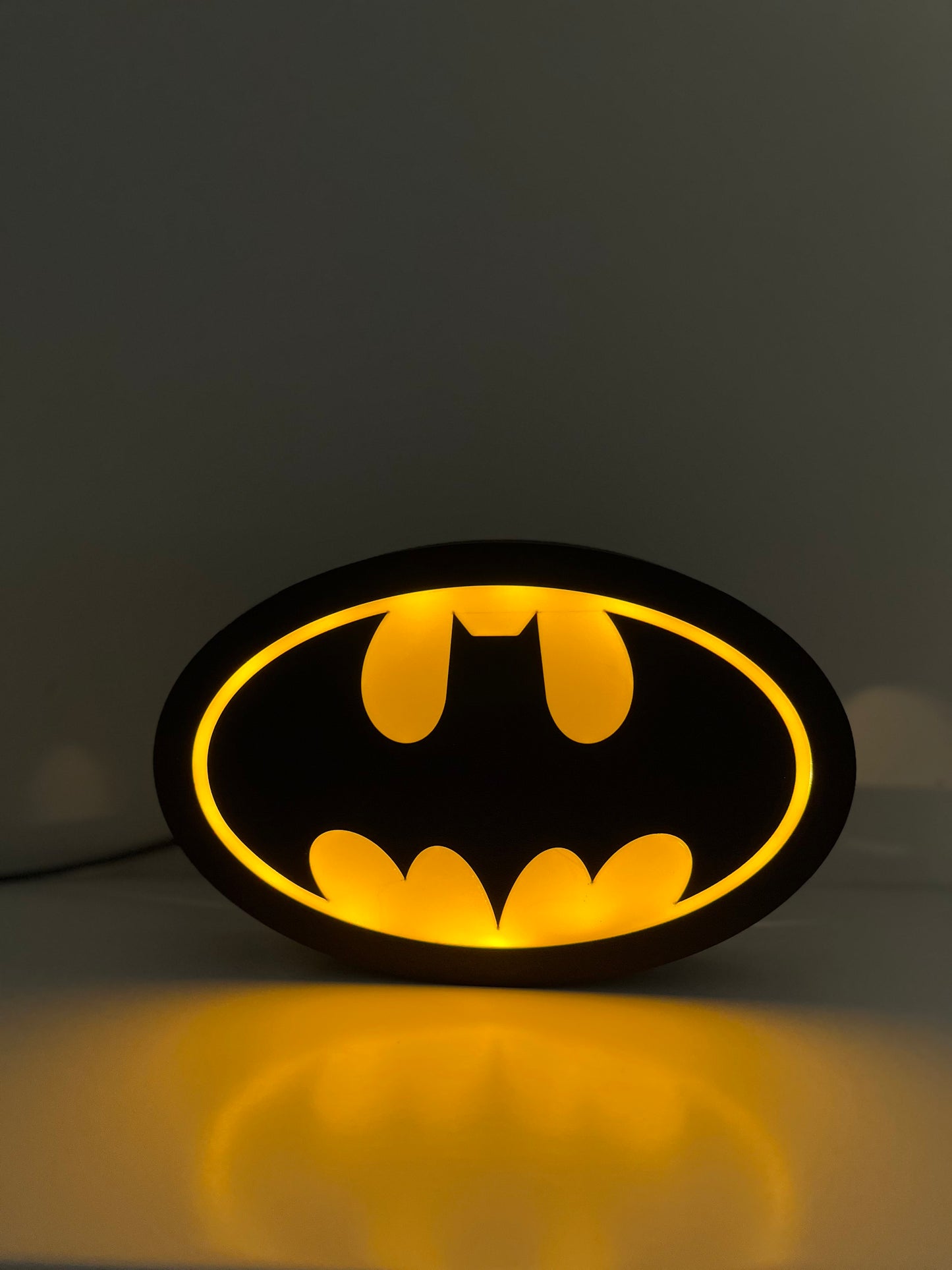 Batman LED Gece Lambası - Süper Kahraman Dekor — Yan Açı | ESL Dekor