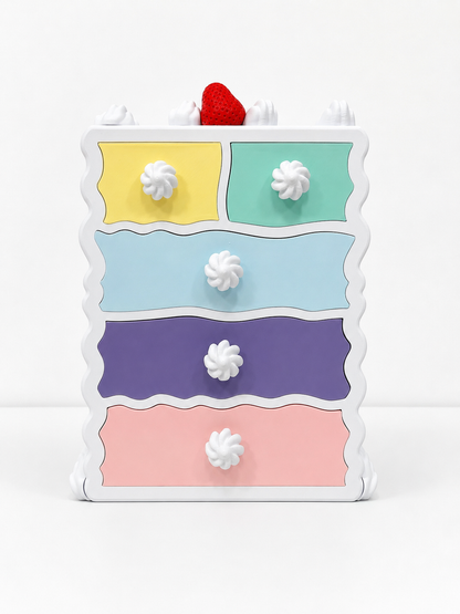 Çilekli Pasta Temalı Çekmeceli Masaüstü Organizer