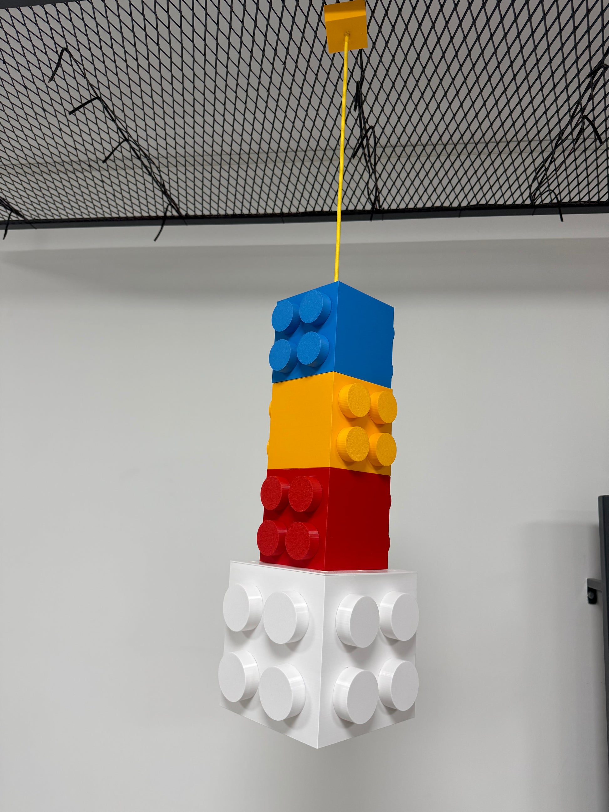 Lego Blok Tavan Lambası - Çocuk Odası Sarkıt Aydınlatma — Yan Açı | ESL Dekor