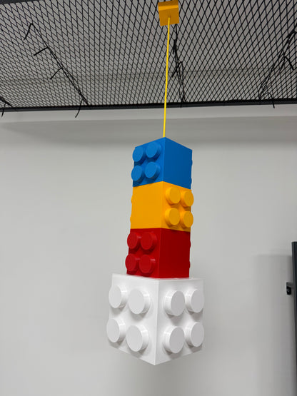 Lego Blok Tavan Lambası - Çocuk Odası Sarkıt Aydınlatma — Yan Açı | ESL Dekor