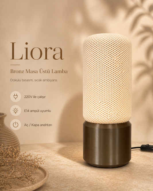 Liora Dokulu Masa Üstü Lamba
