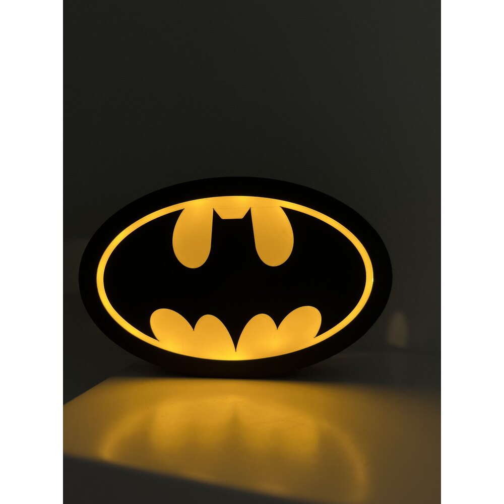 Batman LED Gece Lambası - Süper Kahraman Dekor | ESL Dekor