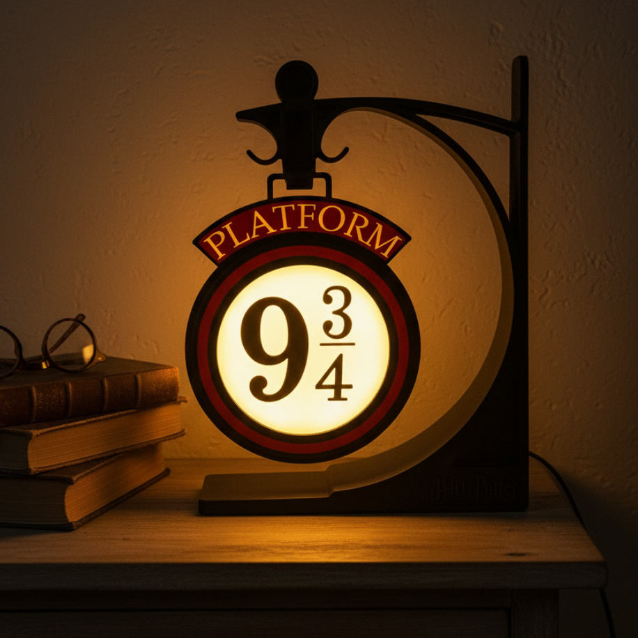 Platform 9 3/4 Gece Lambası - USB Masaüstü Dekoratif Lamba — Detay Görünüm | ESL Dekor