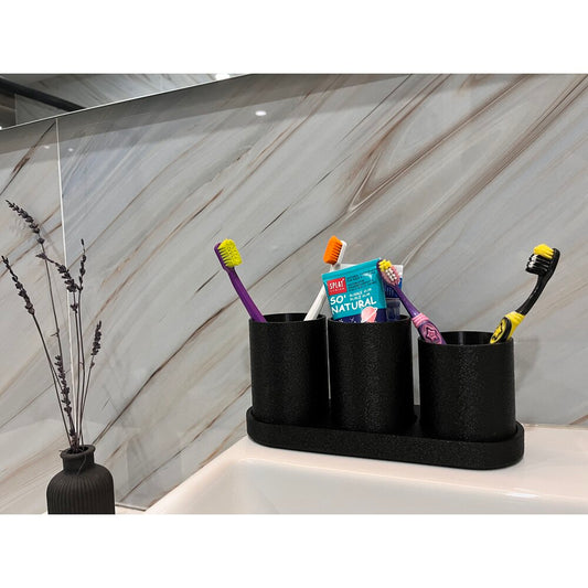 Modern Dekoratif Dokulu Diş Fırçalık Standı | ESLDecor