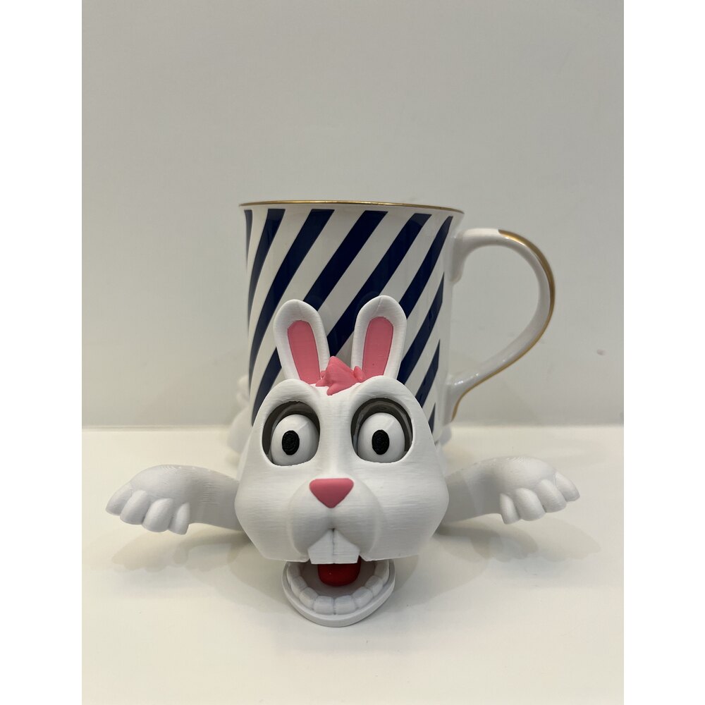 Sevimli Tavşan Figürlü Bardak Tutucu – Dekoratif Bardak Altlığı  | ESLDecor