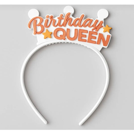Biyoplastikten Üretilmiş Özel Doğum Günü Birthday Queen Yazılı Saç Taçı | ESLDecor