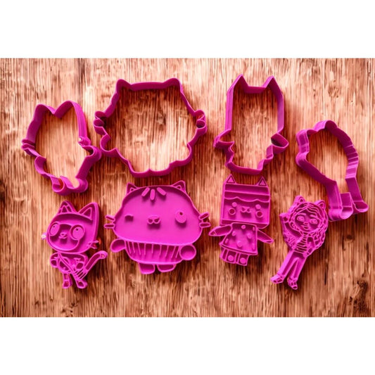 Gabby Temalı Hamur ve Kurabiye Kesici 4'Lü- Doğada Çözünür Ve Biyoplastikten Üretilmiştir | ESLDecor