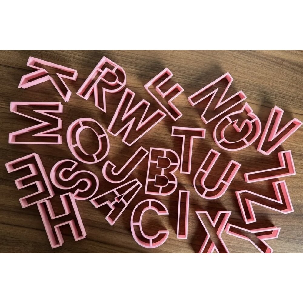 Harfli Kurabiye Kalıbı İngilizce Alfabe Doğada Çözünür Plastikten Üretilmiştir | ESLDecor