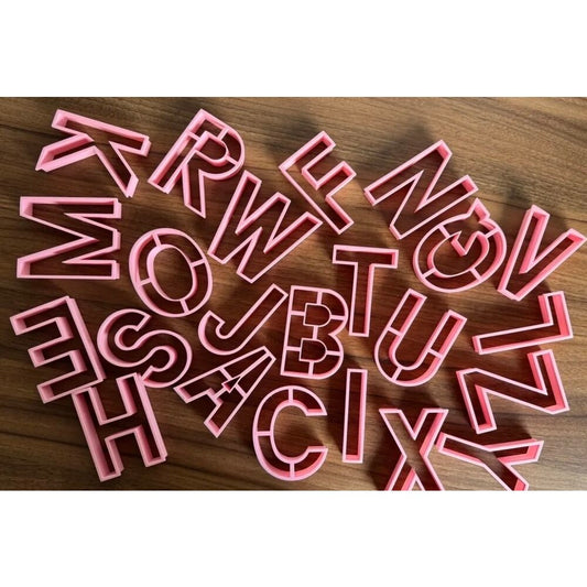 Harfli Kurabiye Kalıbı İngilizce Alfabe Doğada Çözünür Plastikten Üretilmiştir | ESLDecor