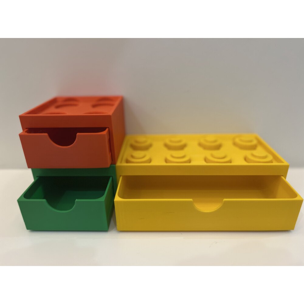 Lego Çekmeceli Organizer Kutu Seti - Renkli Saklama | ESL Dekor