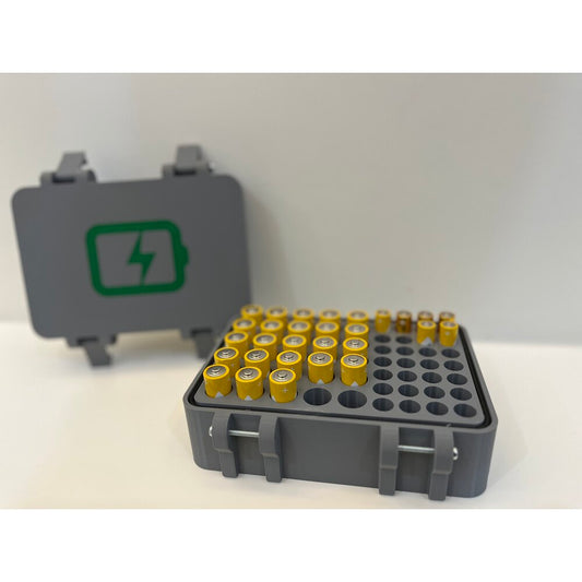 Su ve Hava Geçirmez AA ve AAA Pil Kutusu Dekoratif Gri 53'lü - Contalı - Yüksek Kaliteli Malzeme | ESLDecor