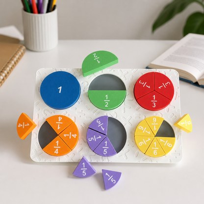 Kesir Öğrenme Puzzle Oyunu – Eğitici Çocuk Aktivitesi