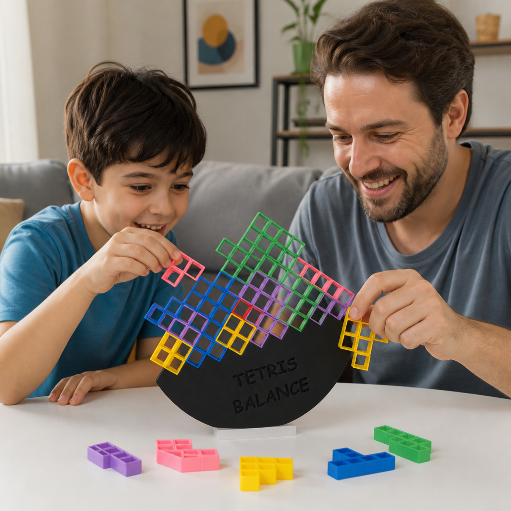 Tetris Dengeli Oyunu – Çocuk ve Aile İçin Eğlenceli Masa Oyunu