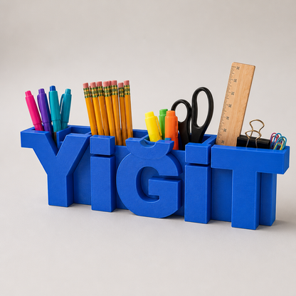 İsimli Masa Organizeri – Kalemlik ve Hediye Kutusu