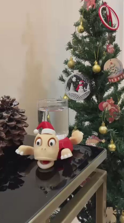 Noel Şapkalı Kaplumbağa Bardak Tutucu